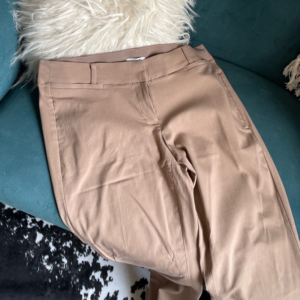The Allie pant by Lane Bryant- office outfits tan pants